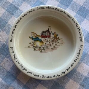 Vintage 70’s Wedgewood Peter Rabbit porridge bowl Beatrix Peter Frederick Warne